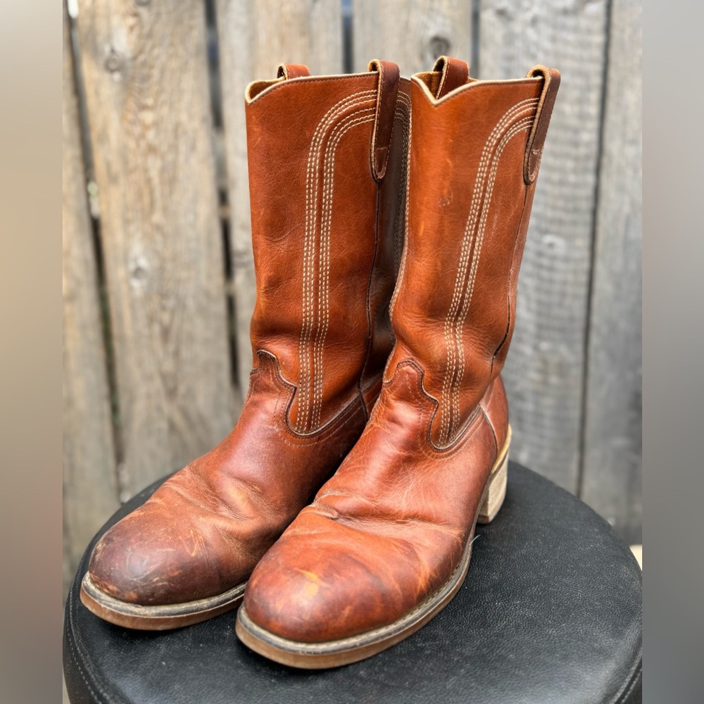 Vintage Sisman Leather Western Work
Boots